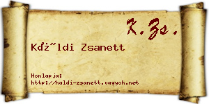 Káldi Zsanett névjegykártya